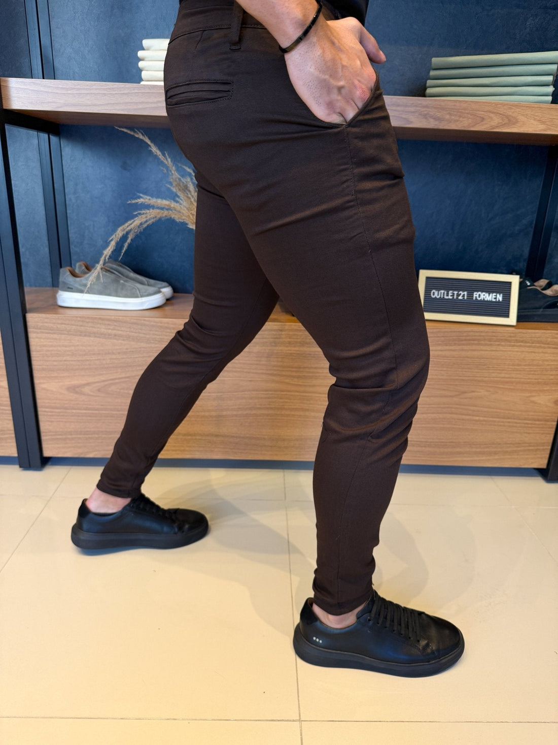 Milano Tailored Trousers – Brown