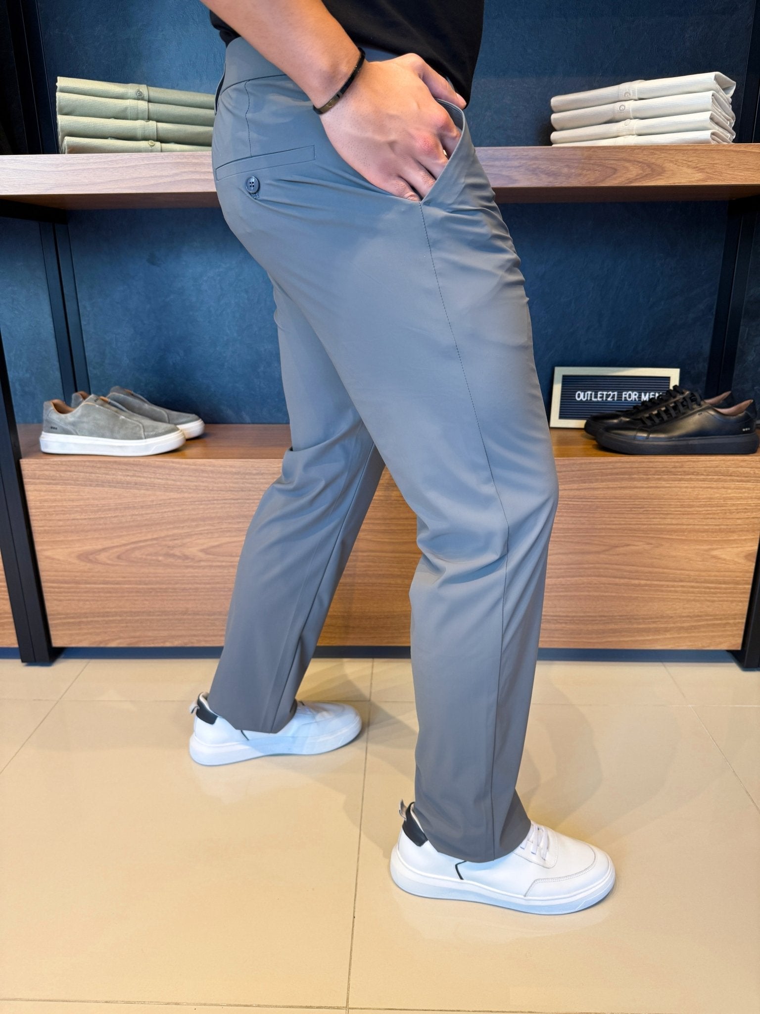 Tech Tailored Trousers – Charcoal