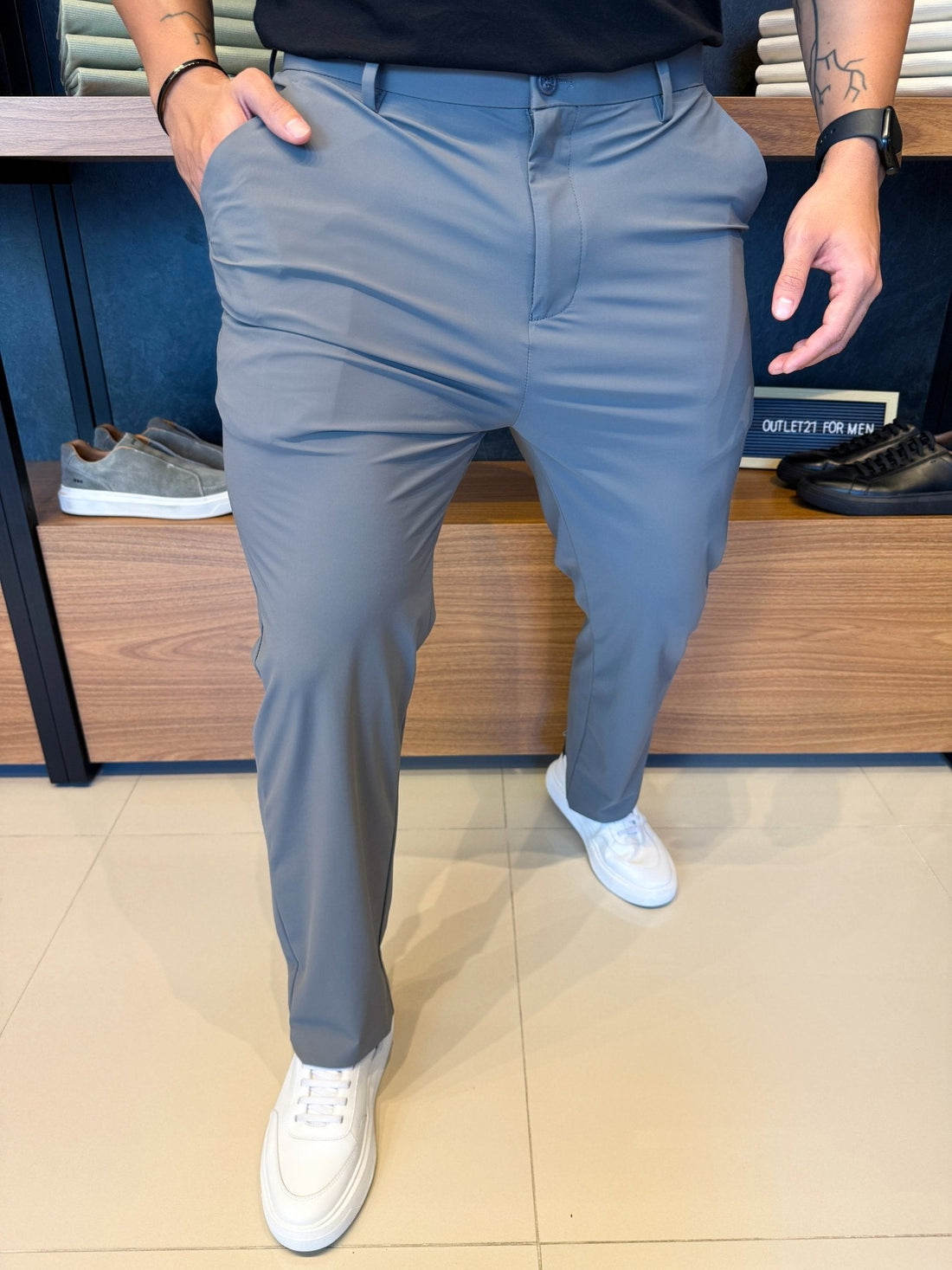 Tech Tailored Trousers – Charcoal