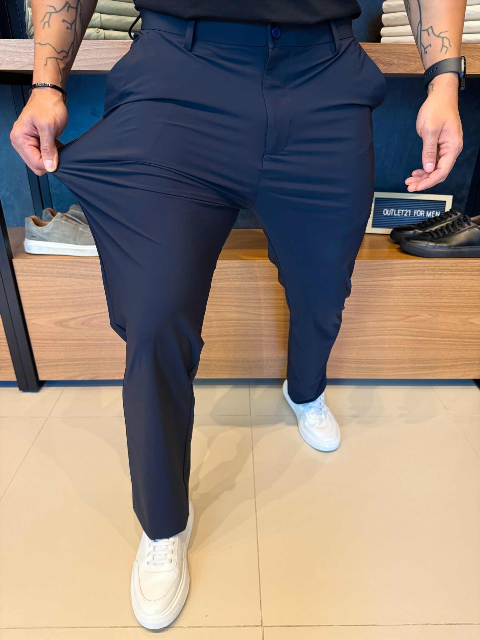 Tech Tailored Trousers – Navy