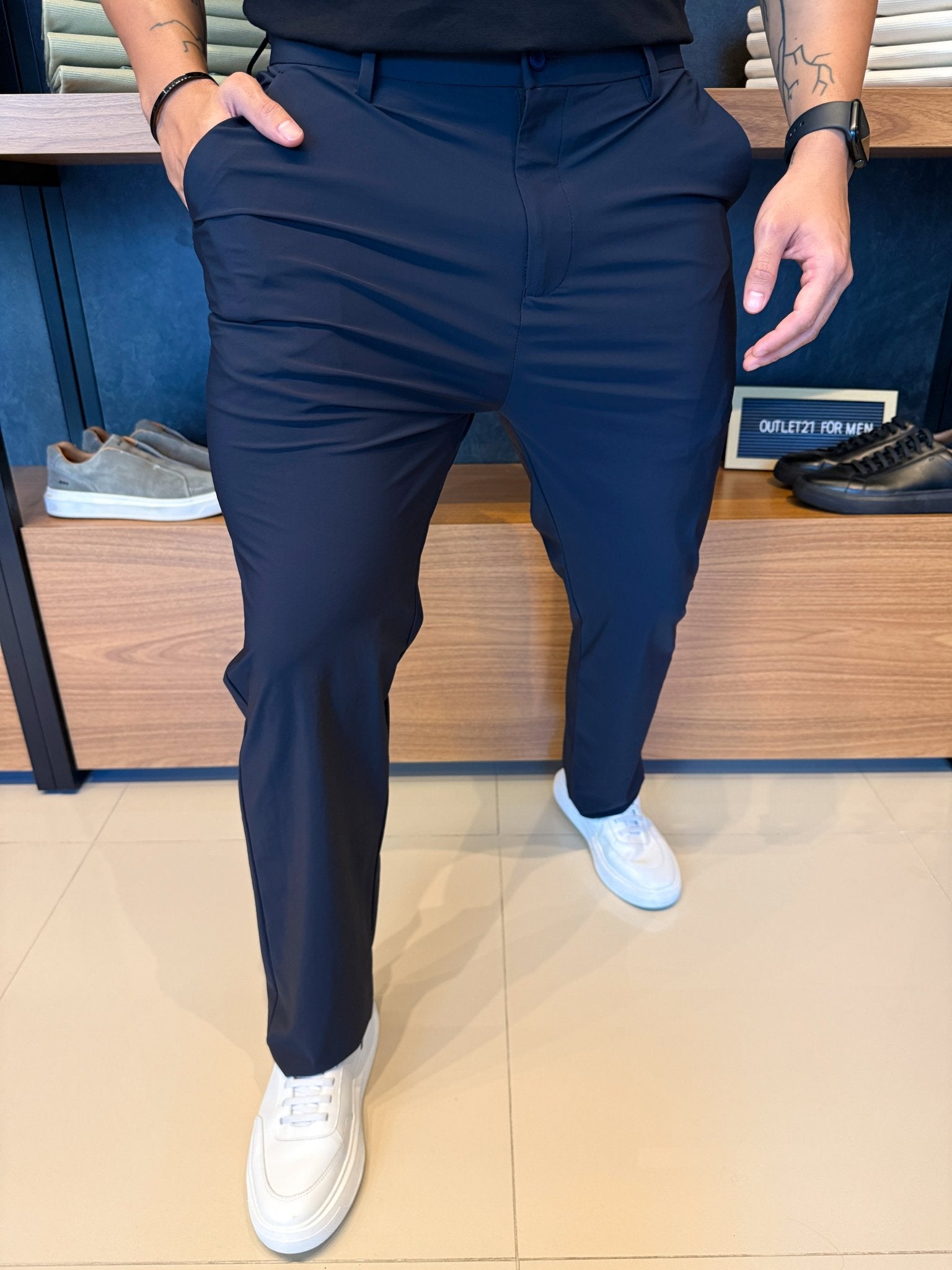 Tech Tailored Trousers – Navy