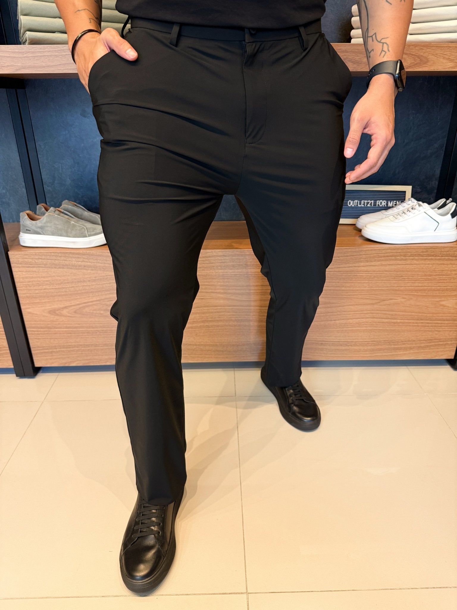 Tech Tailored Trousers – Black