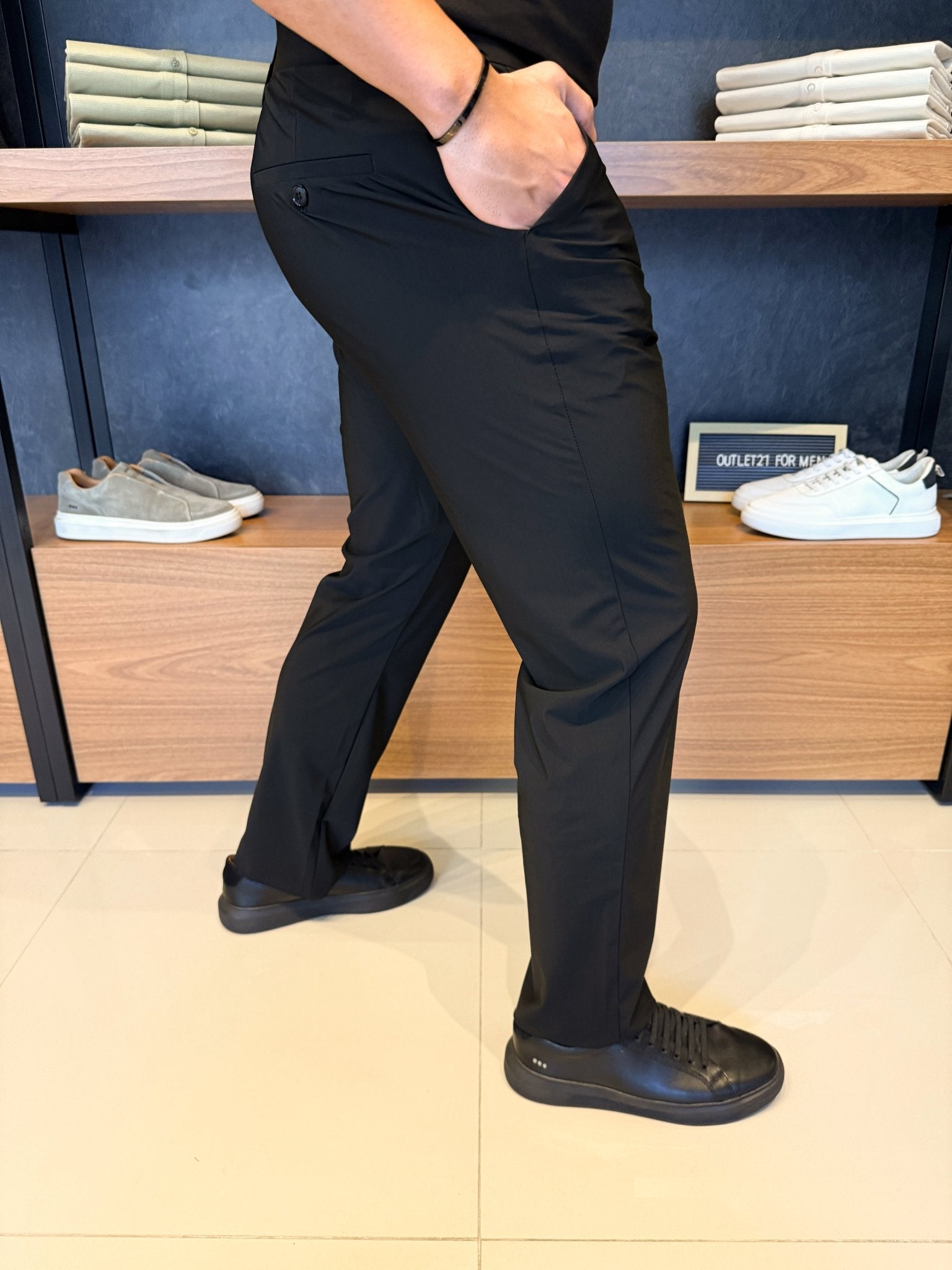 Tech Tailored Trousers – Black