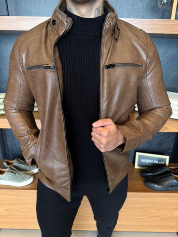 Men’s Leather Jacket – Brown