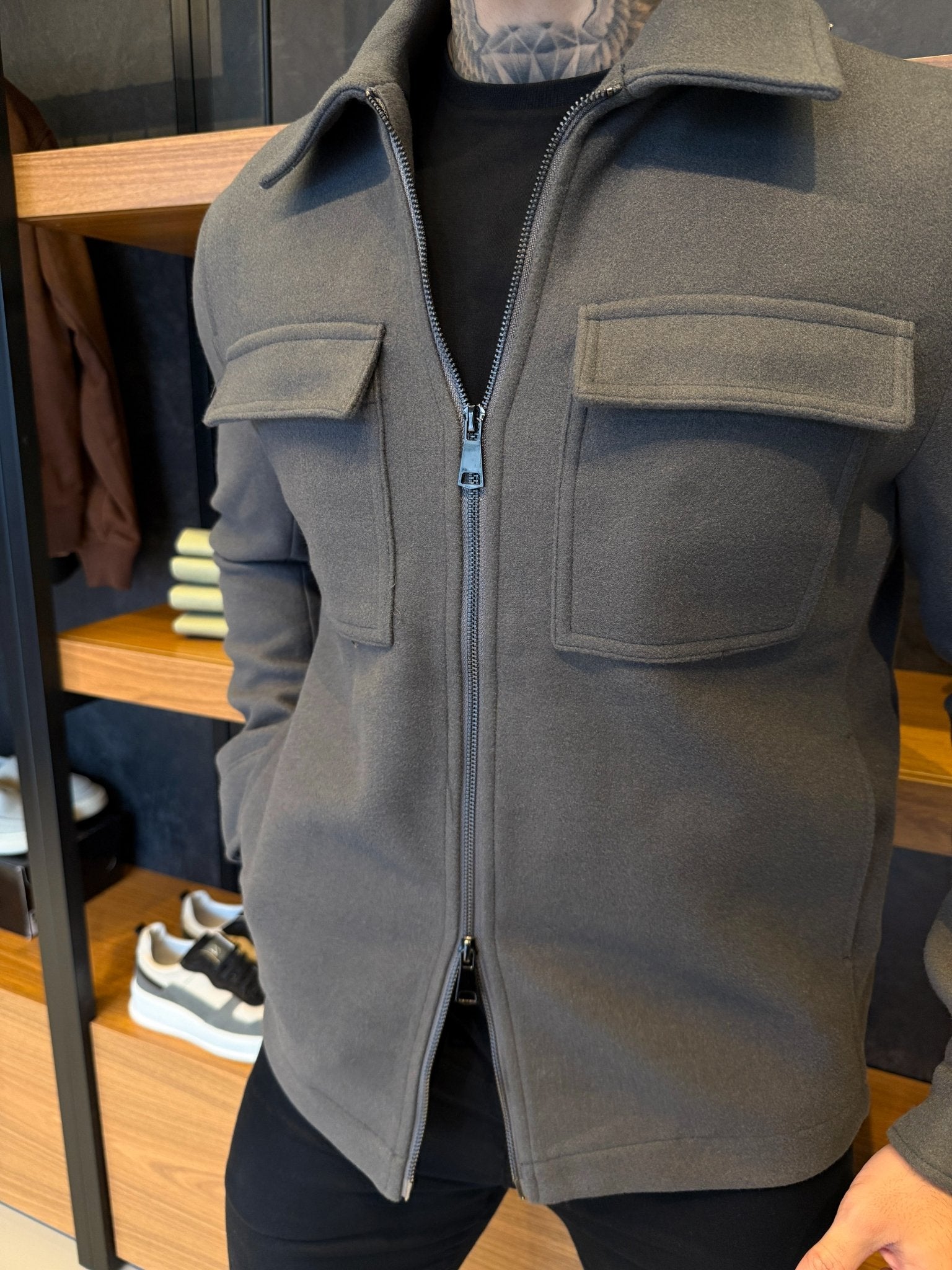 Montreal Wool Jacket – Grey | Notch Lapel