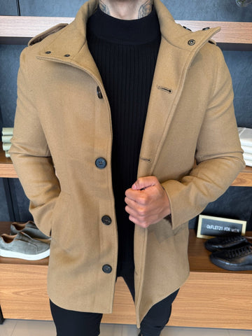 Men’s Wool Overcoat – Beige
